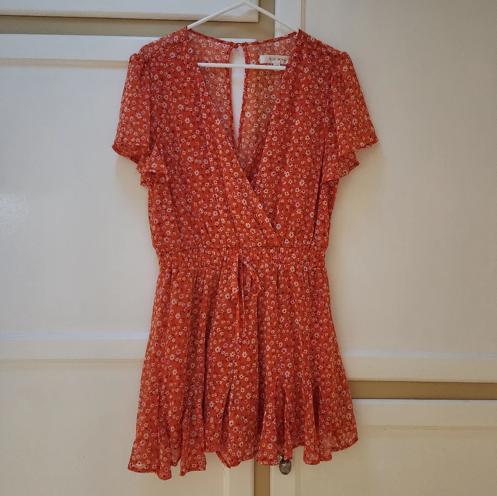 Row A Women's Floral V-Neck Romper - Picture 4 of 15